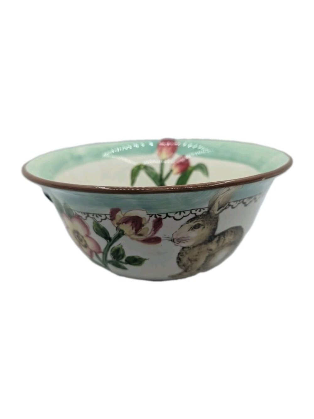 Maxcera Serving bowl Victorian Bunny for Easter spring cottagecore READ